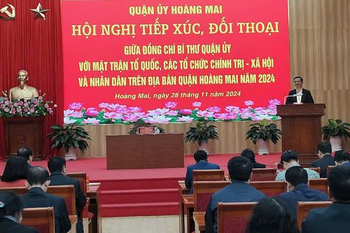 Bí thư Quận ủy quận Hoàng Mai đối thoại với các tổ chức chính trị-xã hội