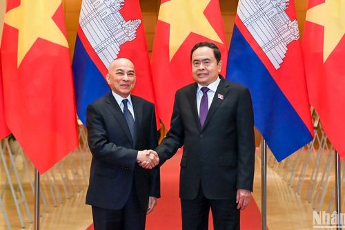 Chủ tịch Quốc hội Trần Thanh Mẫn tiếp kiến Quốc vương Campuchia Norodom Sihamoni