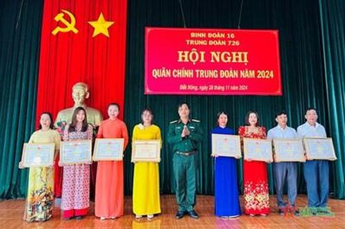 Trung đoàn 726 tổ chức hội nghị quân chính năm 2024