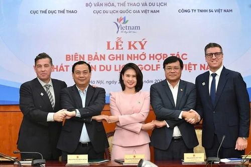 Ghi nhớ hợp tác phát triển du lịch golf giữa Cục TDTT, Cục Du lịch quốc gia Việt Nam và đối tác