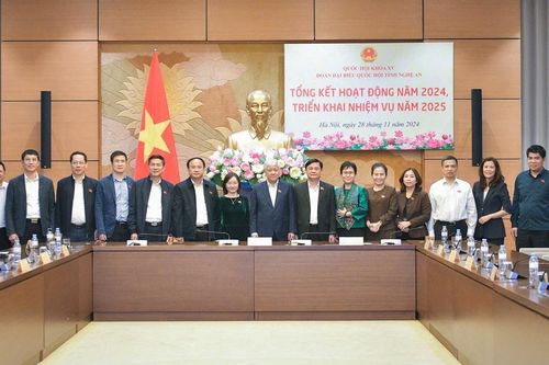 Đoàn đại biểu Quốc hội Nghệ An tổng kết công tác năm 2024, triển khai nhiệm vụ năm 2025