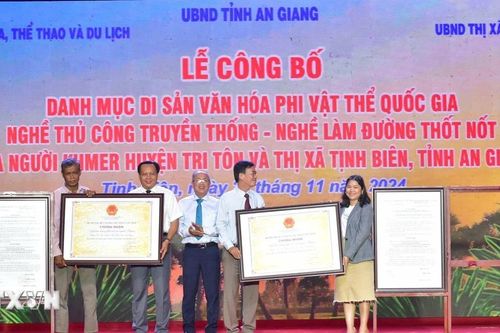 Nghề làm đường thốt nốt được công nhận Di sản Văn hóa Phi vật thể Quốc gia