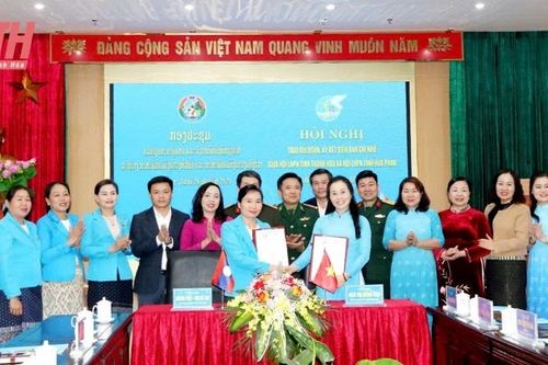 Ký kết biên bản ghi nhớ giữa Hội LHPN tỉnh Hủa Phăn và Hội LHPN tỉnh Thanh Hóa