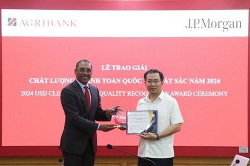 Agribank nhận giải thưởng 'Chất lượng Thanh toán quốc tế xuất sắc năm 2024' từ JPMorgan
