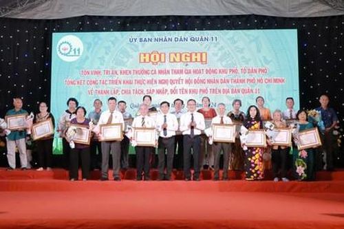 Quận 11: Tôn vinh, tri ân các cá nhân tham gia hoạt động khu phố, tổ dân phố