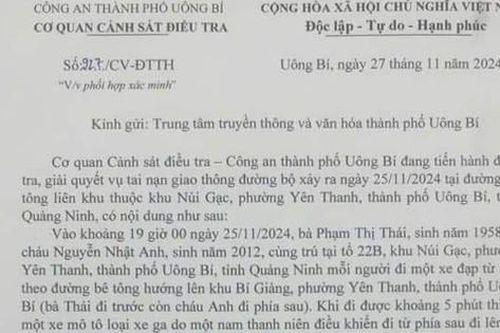 Truy tìm nam thanh niên điều khiển xe máy gây tai nạn khiến một phụ nữ tử vong