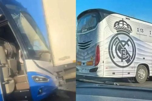 Xe bus chở Real Madrid gặp tai nạn liên hoàn sau trận thua Liverpool