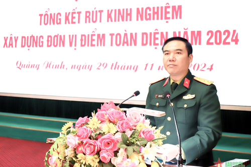 Sư đoàn 395 (Quân khu 3) rút kinh nghiệm xây dựng đơn vị điểm toàn diện năm 2024