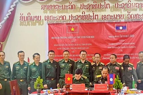 Hội đàm giữa Bộ Chỉ huy Quân sự tỉnh Sê Kông với BĐBP các tỉnh Quảng Nam, Thừa Thiên Huế, Kon Tum