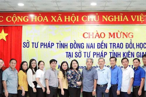 Hội đồng phối hợp phổ biến, giáo dục pháp luật tỉnh Đồng Nai học tập kinh nghiệm tại Kiên Giang