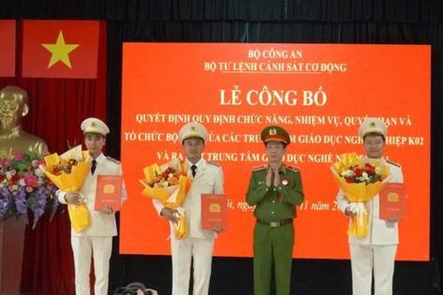 Thành lập 3 trung tâm giáo dục nghề nghiệp thuộc Bộ Tư lệnh Cảnh sát cơ động