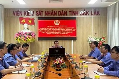 Nghiệm thu đề tài khoa học cấp cơ sở của VKSND tỉnh Đắk Lắk