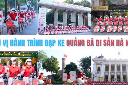 Thú vị hành trình đạp xe quảng bá di sản Hà Nội