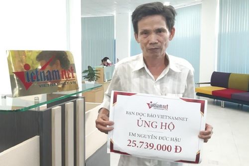 'Cảm ơn Báo VietNamNet và bạn đọc đã giúp đỡ viện phí cho con tôi'