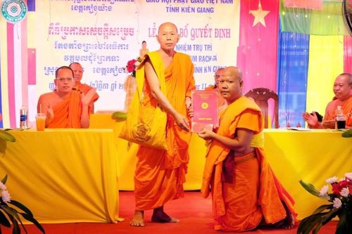 Kiên Giang: Công bố và trao quyết định bổ nhiệm trụ trì chùa Rạch Tìa (H.Gò Quao)
