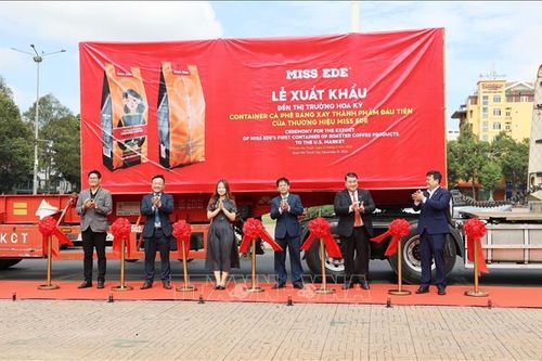 Đắk Lắk xuất khẩu container cà phê rang xay thành phẩm sang thị trường Hoa Kỳ