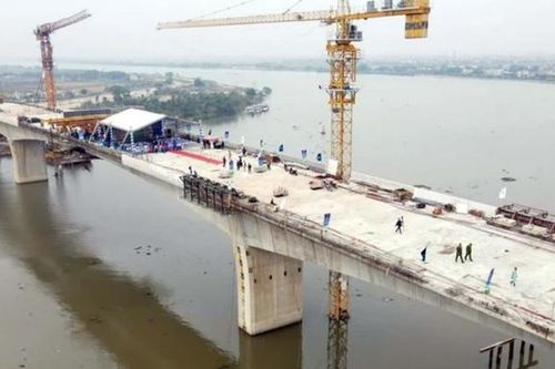 Hợp long cầu vượt sông Đáy gần 1.500 tỷ nối hai tỉnh Ninh Bình - Nam Định