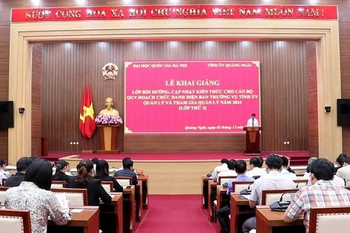 Quảng Ngãi: Tiếp tục Khai giảng Lớp bồi dưỡng, cập nhật kiến thức cho cán bộ