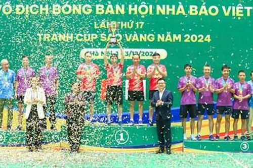 Giải Bóng bàn Hội Nhà báo Việt Nam để lại nhiều ấn tượng