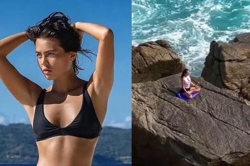 Video nữ diễn viên bị sóng cuốn trôi khi ngồi thiền ở Thái Lan
