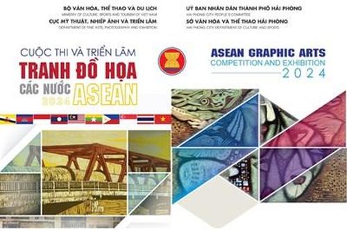 Cuộc thi và Triển lãm tranh đồ họa các nước ASEAN 2024 diễn ra tại Hải Phòng