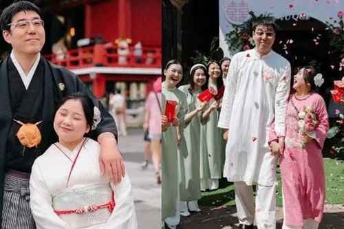 Netizen ngỡ ngàng về đám cưới độc nhất Việt Nam: Cô dâu 1m46 cưới chồng Nhật 1m93, chênh 17 tuổi