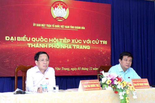 Đại biểu Quốc hội tỉnh tiếp xúc cử tri 11 xã, phường của TP. Nha Trang