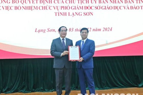 Công bố Quyết định bổ nhiệm Phó Giám đốc Sở Giáo dục và Đào tạo