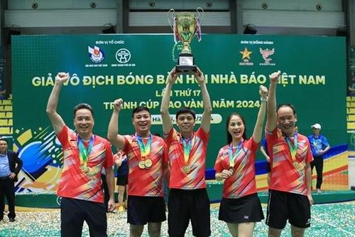 Đội bóng bàn Báo CAND lần thứ 7 liên tiếp vô địch Đồng đội nam