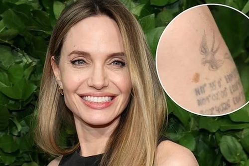 Angelina Jolie khoe hình xăm mới trên cánh tay mang ý nghĩa về sự gắn kết gia đình