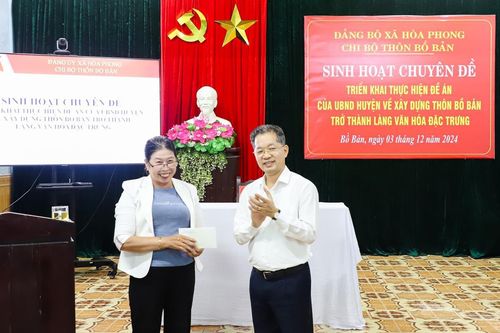 Bí thư Thành ủy Nguyễn Văn Quảng tham dự sinh hoạt chi bộ tại thôn Bồ Bản