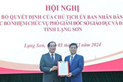 Sở GD&ĐT tỉnh Lạng Sơn có tân Phó Giám đốc