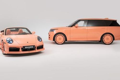 Bộ đôi Porsche 911 và Range Rover với màu hồng độc đáo