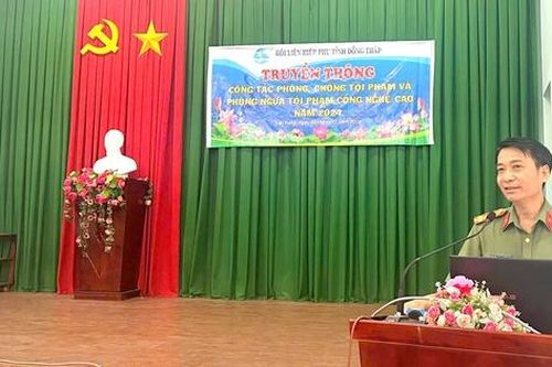 Đồng Tháp: Truyền thông về phòng ngừa tội phạm công nghệ cao đến hội viên, phụ nữ