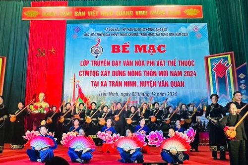 Bế mạc lớp truyền dạy văn hóa phi vật thể tại xã Trấn Ninh, huyện Văn Quan