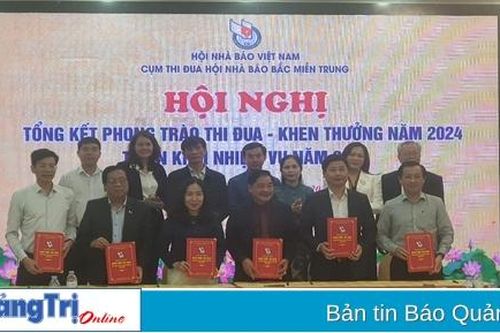 Cụm thi đua Hội Nhà báo 6 tỉnh Bắc miền Trung: Thống nhất 10 mục tiêu quan trọng trong năm 2025