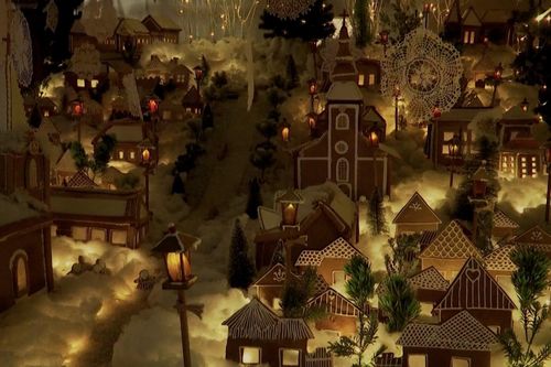 Độc đáo ngôi làng làm từ bánh quy gừng chào mừng Giáng sinh