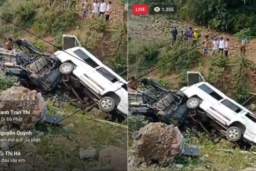 Thực hư clip tai nạn trên quốc lộ 9 thu hút hàng nghìn người xem