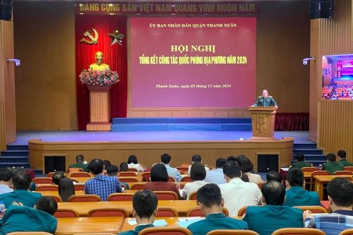 Quận Thanh Xuân tổng kết công tác quốc phòng địa phương năm 2024