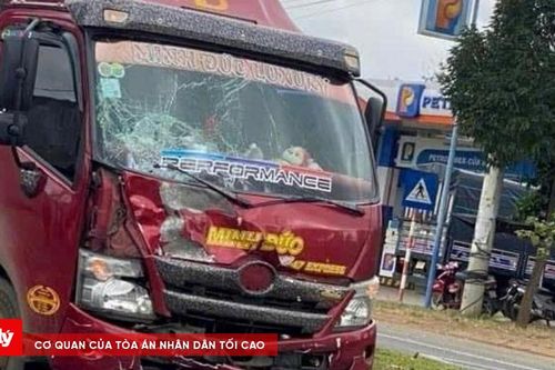 Va chạm giữa xe tải và xe máy khiến hai vợ chồng tử vong