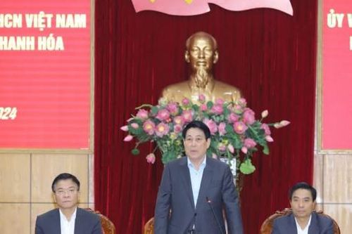 Chủ tịch nước Lương Cường làm việc với Ban Thường vụ Tỉnh ủy Thanh Hóa