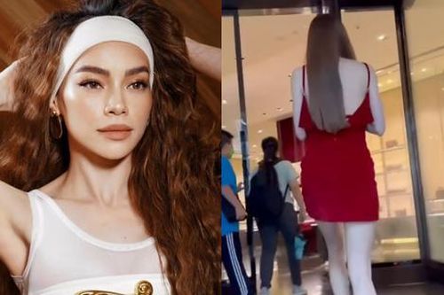 Ấn tượng với tấm lưng trần và đôi chân thon dài của Hồ Ngọc Hà