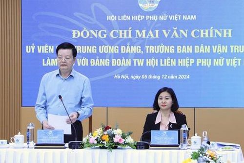 Ban Dân vận Trung ương làm việc với Đảng đoàn Hội LHPN Việt Nam