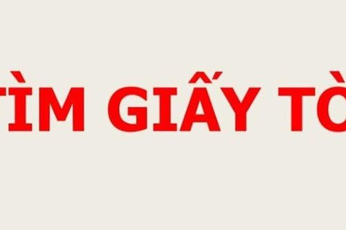 Thông báo tìm giấy tờ rơi
