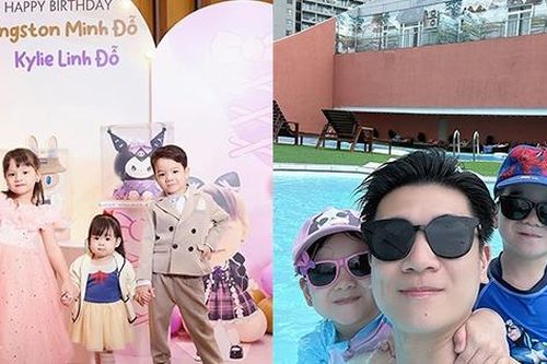 Cặp song sinh nhà anh chồng Hoa hậu Đỗ Mỹ Linh tuổi lên 5 xinh xắn, đáng yêu