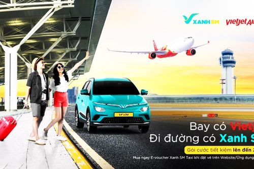 Vietjet phối hợp Hãng Ta-xi Xanh SM ra mắt dịch vụ ta-xi sân bay tại Cảng Hàng không quốc tế Đà Nẵng