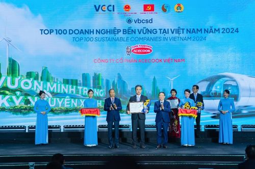 Acecook Việt Nam thăng hạng trong Top 100 Doanh nghiệp bền vững