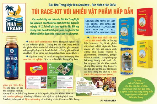 Giải Nha Trang Night Run Sanvinest - Báo Khánh Hòa 2024: Túi race-kit với nhiều vật phẩm hấp dẫn