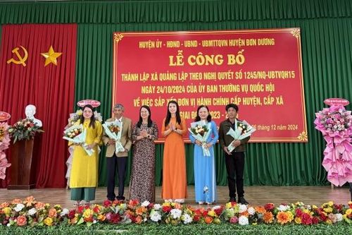 Đơn Dương: Công bố Nghị quyết của Ủy ban Thường vụ Quốc hội thành lập xã Quảng Lập