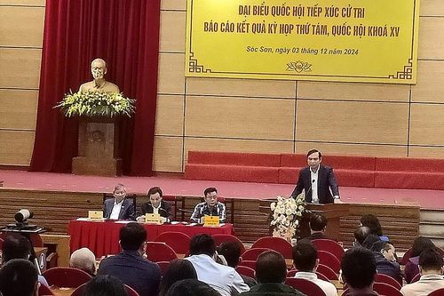 Hà Nội: Cử tri Sóc Sơn và Mê Linh quan tâm về dự án đường sắt tốc độ cao Bắc - Nam